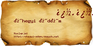 Óhegyi Ádám névjegykártya